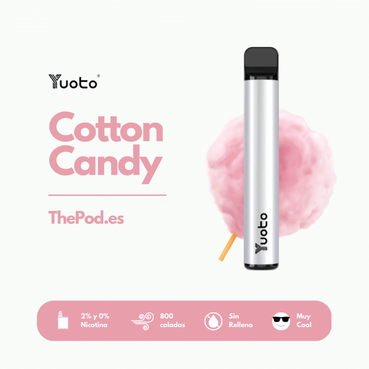 Yuoto Vape Cotton Candy (2% y 0% Nicotina)