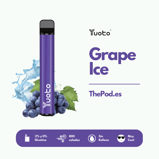 Yuoto Vape Grape Ice (2% y 0% Nicotina)